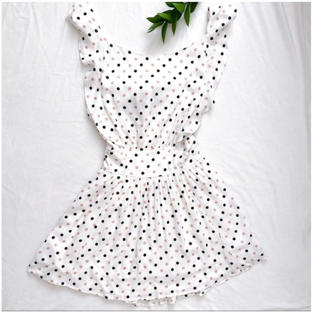 Polka Dot Mini Dress - Size S